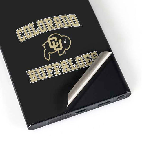 University of Colorado CU Logo on Gold Galaxy S25 Ultra Skin